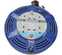 Masterplug Cassette Cable Reel 240V 10A 4-Socket Thermal Cut-Out Blue 15m