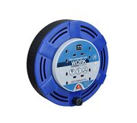Masterplug Cassette Cable Reel 240V 13A 4-Socket Thermal Cut-Out Blue 8m