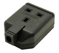 Masterplug Heavy Duty Single Socket Trailing Socket, without Plug and Cable, Black
