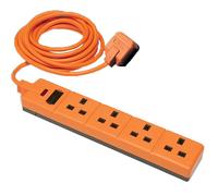 Masterplug EXS1344O 4 Socket 4m 13A Heavy Duty Extension Lead Orange