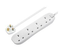 Masterplug Extension Lead 240v 4-gang 13a White 5m Masterplug White