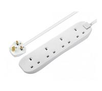 Masterplug Extension Lead 240V 4-Gang 13A White 5M White (One Size)
