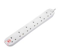 6 Skt 2M 13A Srg Ext Lead White SRG6210N-MP