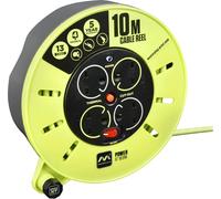 Masterplug Four Socket, 10 Metre Premium Cassette Reel, Medium Cable Extension