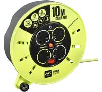 Masterplug Four Socket, 10 Metre Premium Cassette Reel, Medium Cable Extension