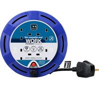 Masterplug Four Socket 10A Cassette Cable Reel With Thermal Cut-Out Extension Lead, 5 Metres