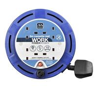 Masterplug SCT0510/4BL 4 Socket 5m 10A Small Cassette Reel - Blue