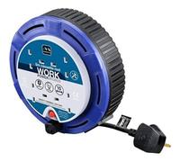 Masterplug Four Socket Cassette Reel Extension Lead 5M Blue
