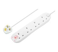4 Skt 2M 13A Srg Ext Lead White SRG4210N-MP
