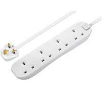 Masterplug MSTBFG5 Extension Lead 240V 4-Gang 13A White 5m