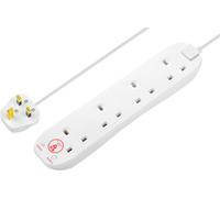 Masterplug Four Socket Extension Lead with Surge Protection, Power and Surge LED