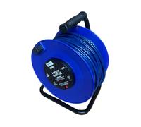 Masterplug Four Socket Medium Open Cable Reel Extension Lead with Handle, 50Mtrs