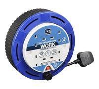 Masterplug SCT0510/4BL 4 Socket 5m 10A Small Cassette Reel - Blue