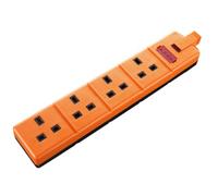 Masterplug Four Socket Rewireable Trailing Socket Power Extension Adaptor Heavy Duty Power Outlet 13A