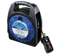 Masterplug HBT2013/4BLRCD 4 Socket 20m 13A Case Reel with RCD - Blue