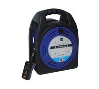Masterplug Case Reel 20 Metre 4 Socket 13A RCD & Thermal Cut-Out 240V