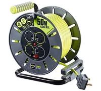 BG Masterplug 4 Socket 50M 13A Open Cable Reel, Green - OLU50134SL-PX