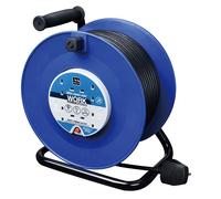 Masterplug Heavy Duty Open Cable Reel Mains Extension Lead 13A 50m 4 Gang Socket