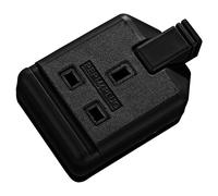 Masterplug Heavy Duty Single Socket Trailing Socket, without Plug and Cable, Black