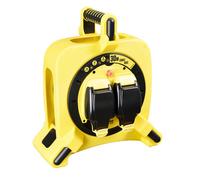 Masterplug Ip54 Rated 2 Socket Yellow & Black Indoor & Outdoor Cable Reel, 30M