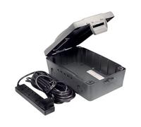 Masterplug Ip54 Weatherproof Outdoor 4 Socket Extension Lead Box With 10M Cable Black Heavy Duty Garden Power Supply