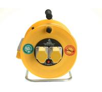 Masterplug 2 Socket Thermal Cut Out Cable Extension Reel 110v