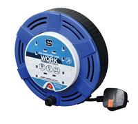 Masterplug MCT0813/4BL 4 Socket 8m 13A Medium Cassette Reel - Blue