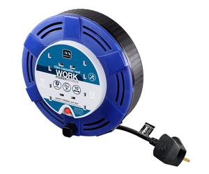 Masterplug MCT1010/4BL 10amp 4 Socket 10m Cassette Reel - Blue