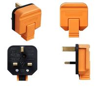 Masterplug Orange Rubber Plug Top Heavy Duty Permaplug 13 Amp Fused 3 Pin Plug HDPT13O