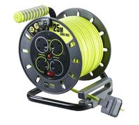MASTERPLUG PRO XT 10MT 15MT 25MT 4 GANG CASSETTE CASE OPEN CABLE EXTENSION REEL