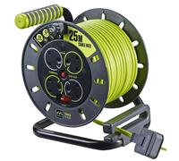 MASTERPLUG - PRO-XT 4-Gang Open Mains Reel, 25m
