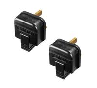 Masterplug Rewireable Plug Heavy Duty 3 Pin Mains Plug With 13A Fuse Sleeved Pins Cable Connector Ip20 Pack Of 2