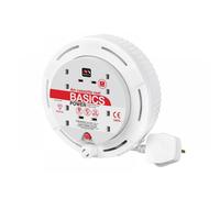 Masterplug SCT0413/4W-MP Cassette Cable Reel 240V 13A 4-Socket Thermal Cut-Out White 4M