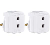 Masterplug Shavingadaptor_01 Electric Shaver Adaptor, 50 x 48 x 46 mm, White (Pack of 2)