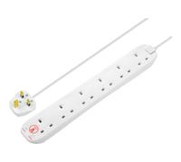 Masterplug Six Socket Extension Lead, 2 Metre Cabl