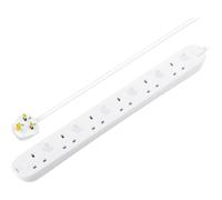 6 Skt 2M 13A Ind Sw Ext Lead White SWC6210N-MP