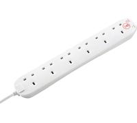 6 Skt 2M 13A Srg Ext Lead White SRG6210N-MP