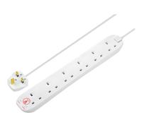 6 Skt 2M 13A Srg Ext Lead White SRG6210N-MP