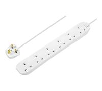 6 Skt 2M 13A Ext Lead Black BSG210N-MP