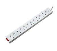 6 Skt 13A Ind Sw Trailing Socket White SWG6-MP