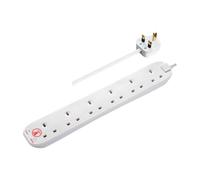 Masterplug Six Socket Surge Protected Extension Lead 2 Metres