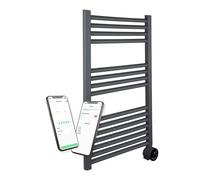Masterplug SmartEnergy Heated Towel Rail Radiator, Wi-Fi, 500W, Grey Masterplug Grey