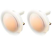 Masterplug Soft Glow LED Night Light Plug In, Set of Two, 60mm Clear, Pack Of 2, GL1/2-MP