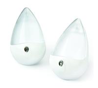 Masterplug Soft Glow LED Tear Drop Shaped Dusk to Dawn Lights, Set of Two, 92 x 54 mm