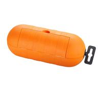 Masterplug Splashproof Plug & One Gang Socket Cover in Orange Masterplug Orange