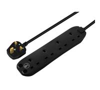 Masterplug SRG4210NB 4 Socket 2m 13A Surge Extension Lead Black