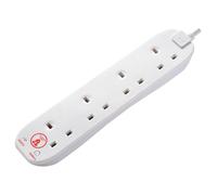 6 Skt 2M 13A Srg Ext Lead White SRG6210N-MP