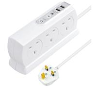 Masterplug Srgdsu62Pw Socket Surge Protected Extension Lead With 2 Usb Ports