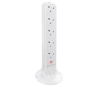 10G 1M 13A Surge Tower Ext Lead White SRGTOW10110-MP