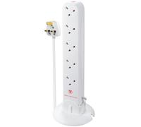 Masterplug Srgtow10210-Bd 10 Socket 13A Surge Protected White Extension Lead, 2M